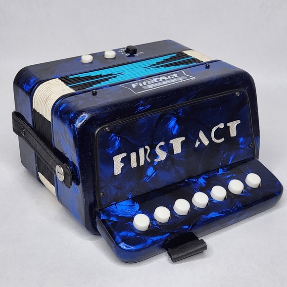 First Act Discovery Accordion Toy Royal Blue Sparkle - Picture 1 of 4